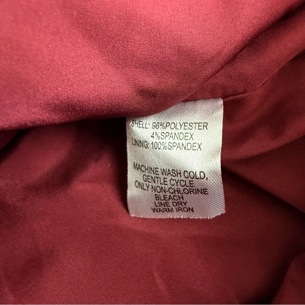 NWT House of Harlow 1960 Satin Crop Burgundy Wine Jacket Blazer Size XS